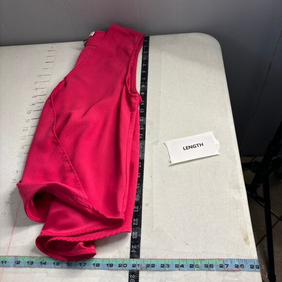 Rachel Zoe Pink Blouse Medium Faux Wrap Sleeveless Top Officecore Y2K Modern - Picture 6 of 11